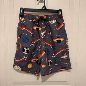 Hanna Andersson Boys Outer Space Swim Shorts - size 12